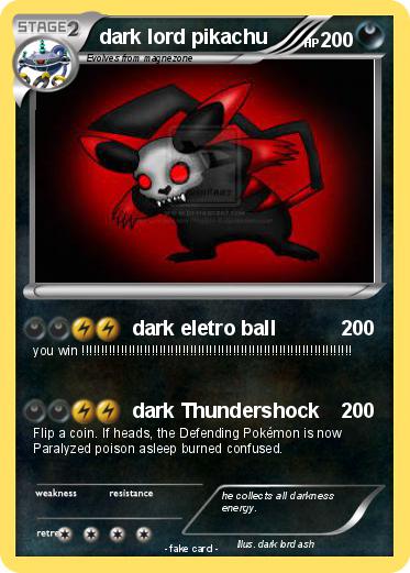 Pokemon dark lord pikachu