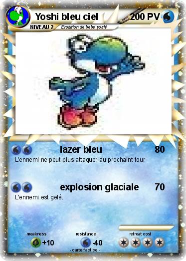 Pokemon Yoshi bleu ciel