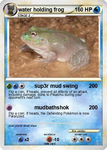 Pokemon water holding frog