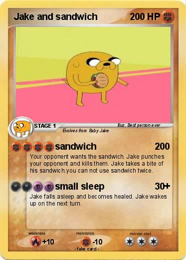 Pokemon Jake and sandwich