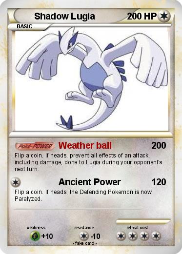 Pokemon Shadow Lugia