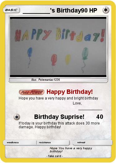 Pokemon ________'s Birthday