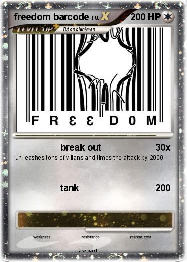 Pokemon freedom barcode