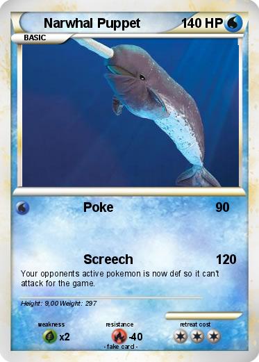 Pokemon Narwhal Puppet