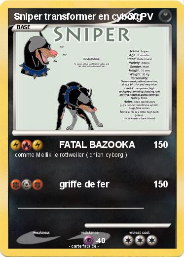 Pokemon Sniper transformer en cyborg