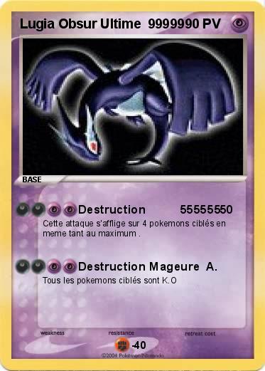 Pokemon Lugia Obsur Ultime  99999