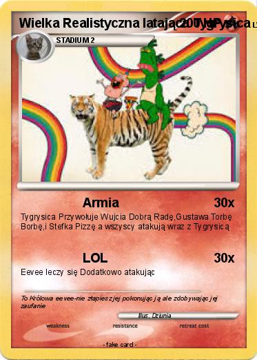 Pokemon Wielka Realistyczna latająca Tygrysica