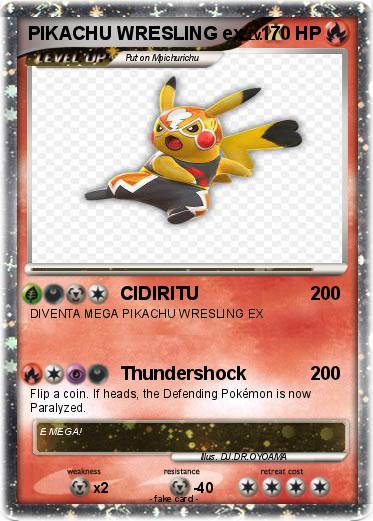 Pokemon PIKACHU WRESLING ex