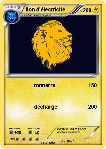 Pokemon lion d'électricité