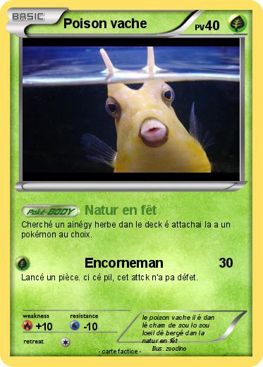 Pokemon Poison vache