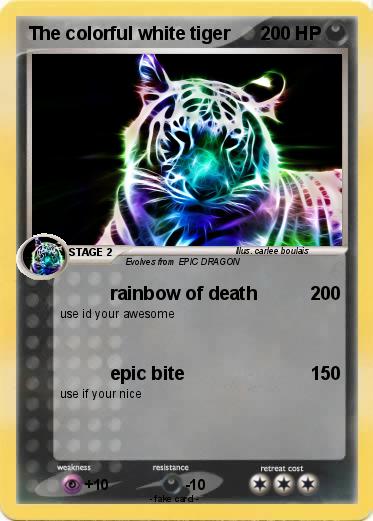 Pokemon The colorful white tiger
