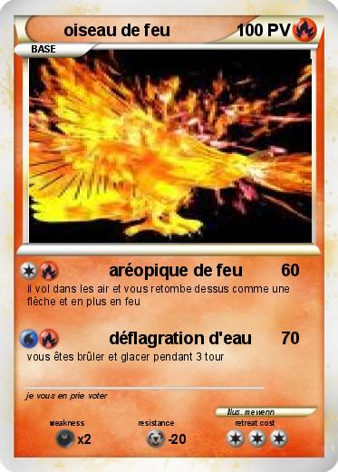 Pokemon oiseau de feu
