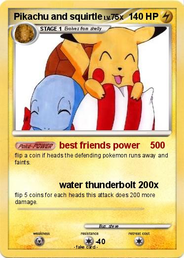 Pokemon Pikachu and squirtle