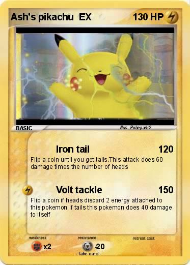 Pokemon Ash’s pikachu  EX