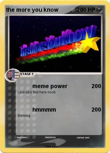 Pokemon the more you know