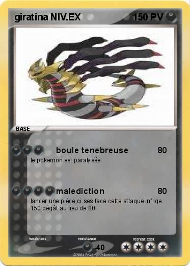 Pokemon giratina NIV.EX