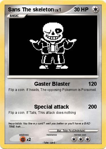 Pokemon Sans The skeleton
