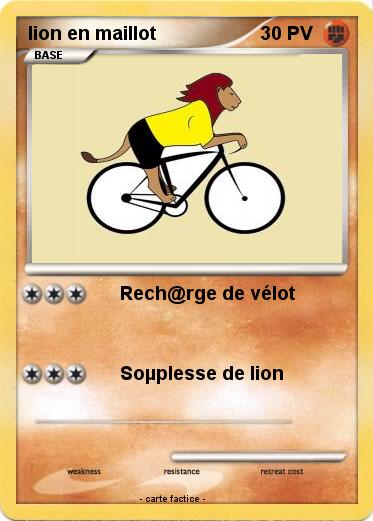 Pokemon lion en maillot