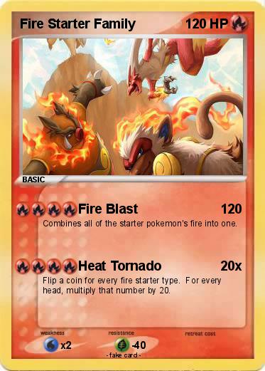 Pokemon Fire Starter Family