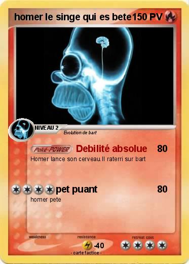 Pokemon homer le singe qui es bete