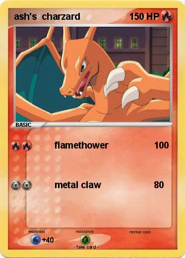Pokemon ash's  charzard