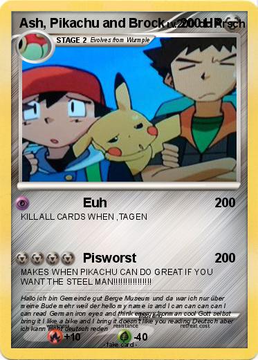 Pokemon Ash, Pikachu and Brock