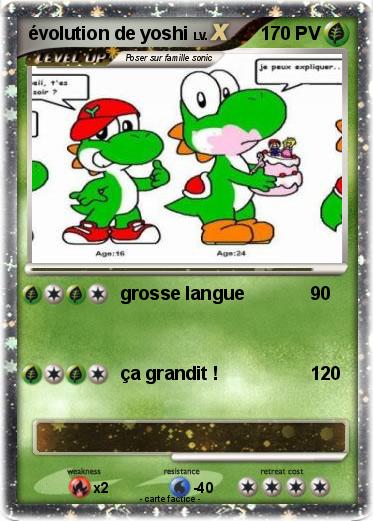 Pokemon évolution de yoshi