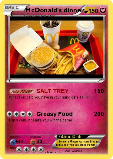 Pokemon McDonald's dinner