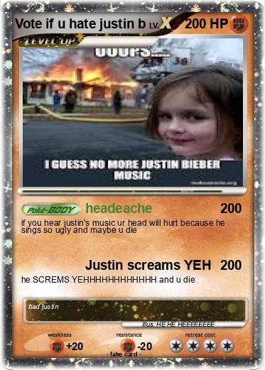 Pokemon Vote if u hate justin b
