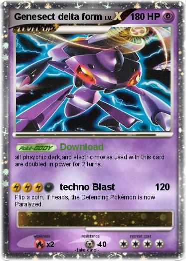 Pokemon Genesect delta form