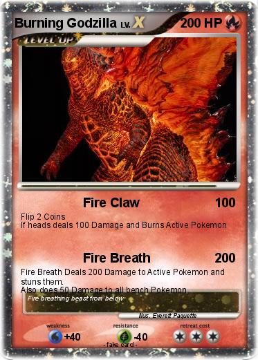 Pokemon Burning Godzilla