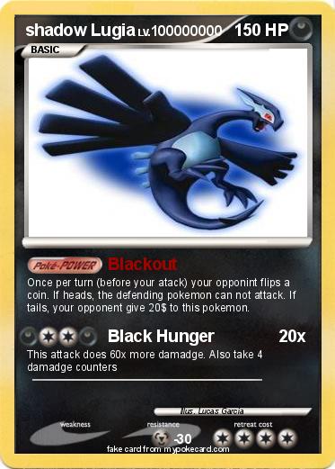 Pokemon shadow Lugia