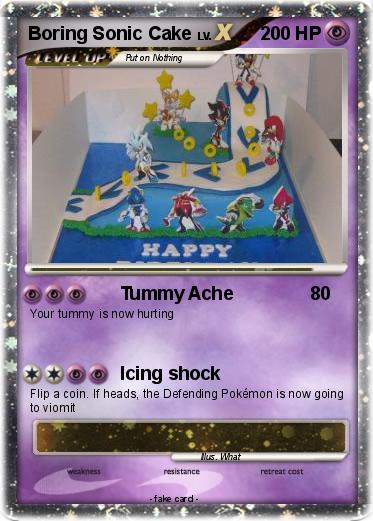 Pokemon Boring Sonic Cake