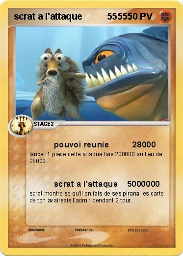 Pokemon scrat a l'attaque          55555