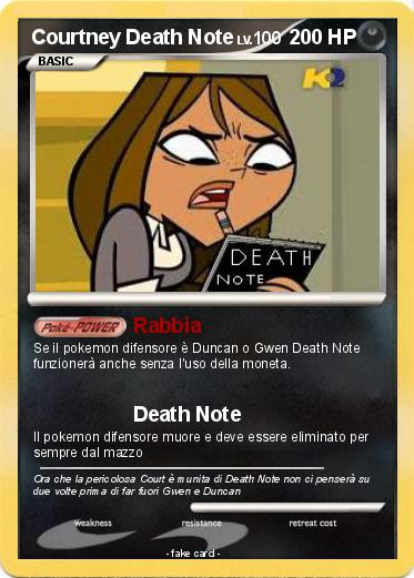 Pokemon Courtney Death Note