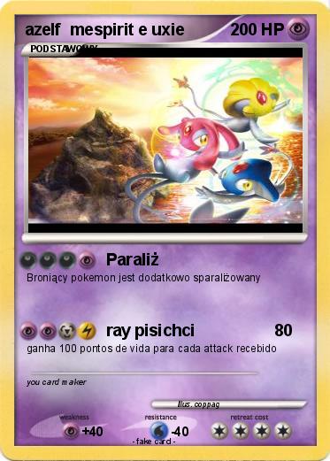 Pokemon azelf  mespirit e uxie