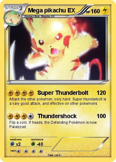 Pokemon Mega pikachu EX