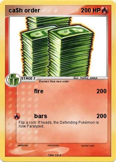Pokemon ca$h order