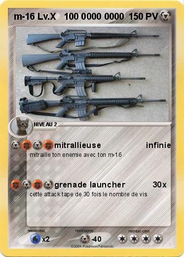 Pokemon m-16 Lv.X   100 0000 0000 