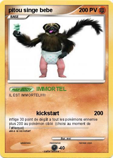 Pokemon pitou singe bebe