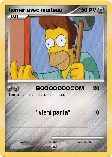 Pokemon homer avec marteau