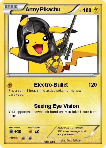 Pokemon Army Pikachu