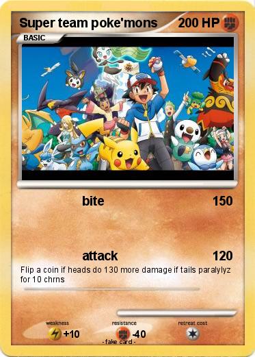 Pokemon Super team poke'mons