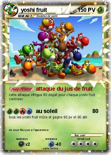 Pokemon yoshi fruit