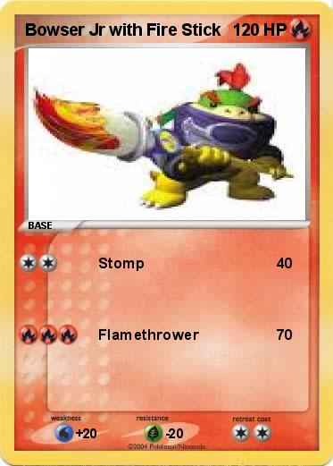 Pokemon Bowser Jr with Fire Stick