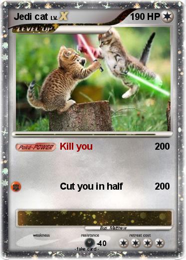 Pokemon Jedi cat
