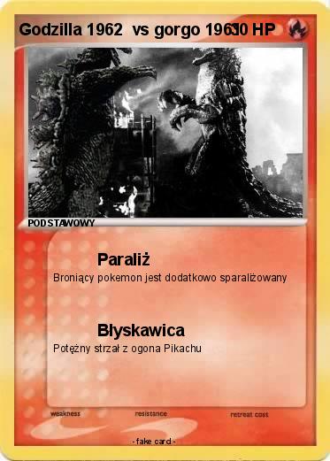 Pokemon Godzilla 1962  vs gorgo 1961