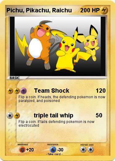 Pokemon Pichu, Pikachu, Raichu