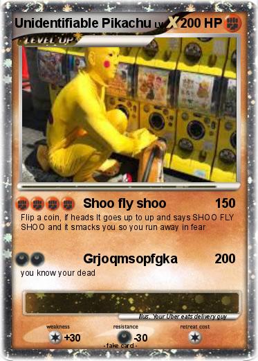Pokemon Unidentifiable Pikachu