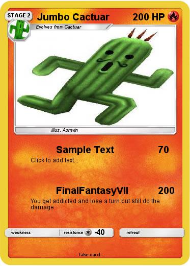 Pokemon Jumbo Cactuar